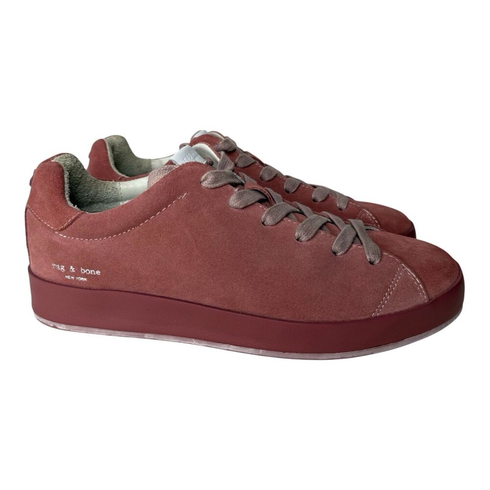 Rag & Bone Rb1 Low Sneaker Pink Mauve Suede Shoes Womens 9.5 EU 39.5 $250